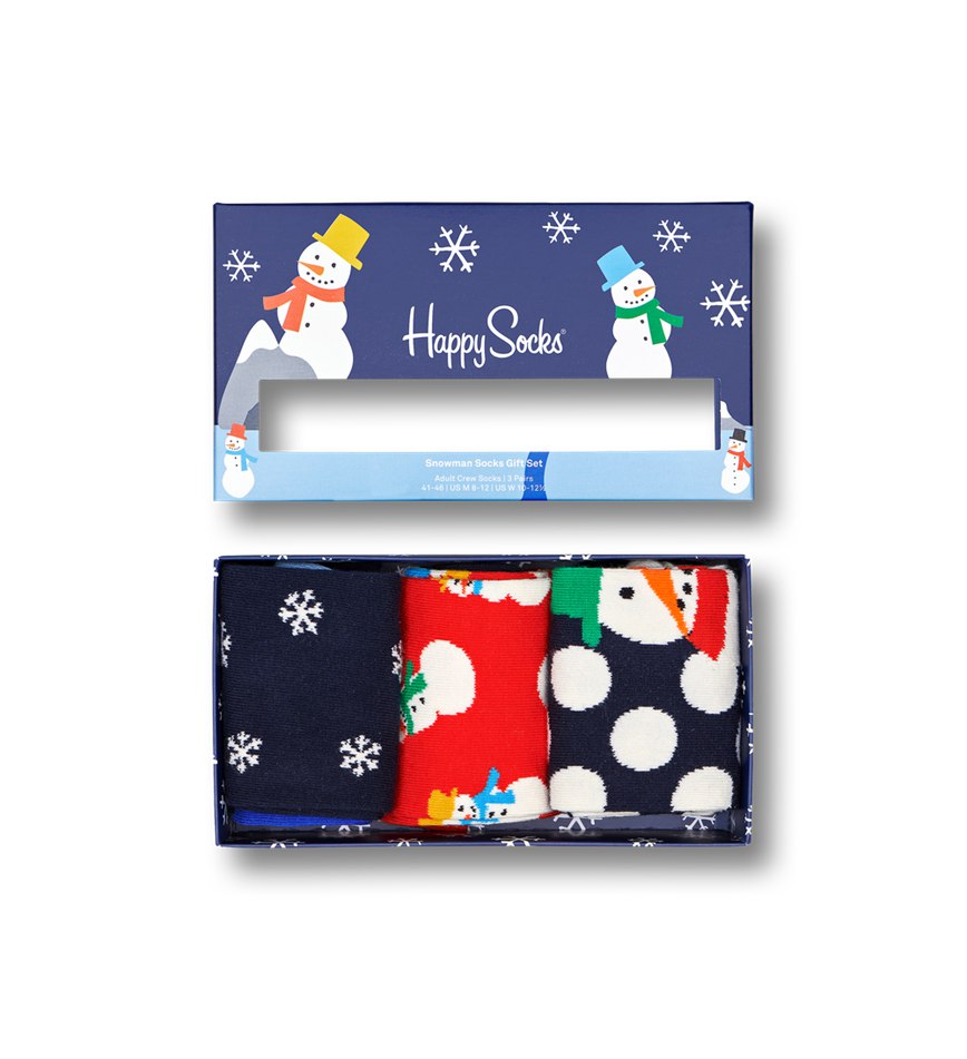 Gift Set Happy Socks 3-Pack Snowman Socks | ZNB-2468816