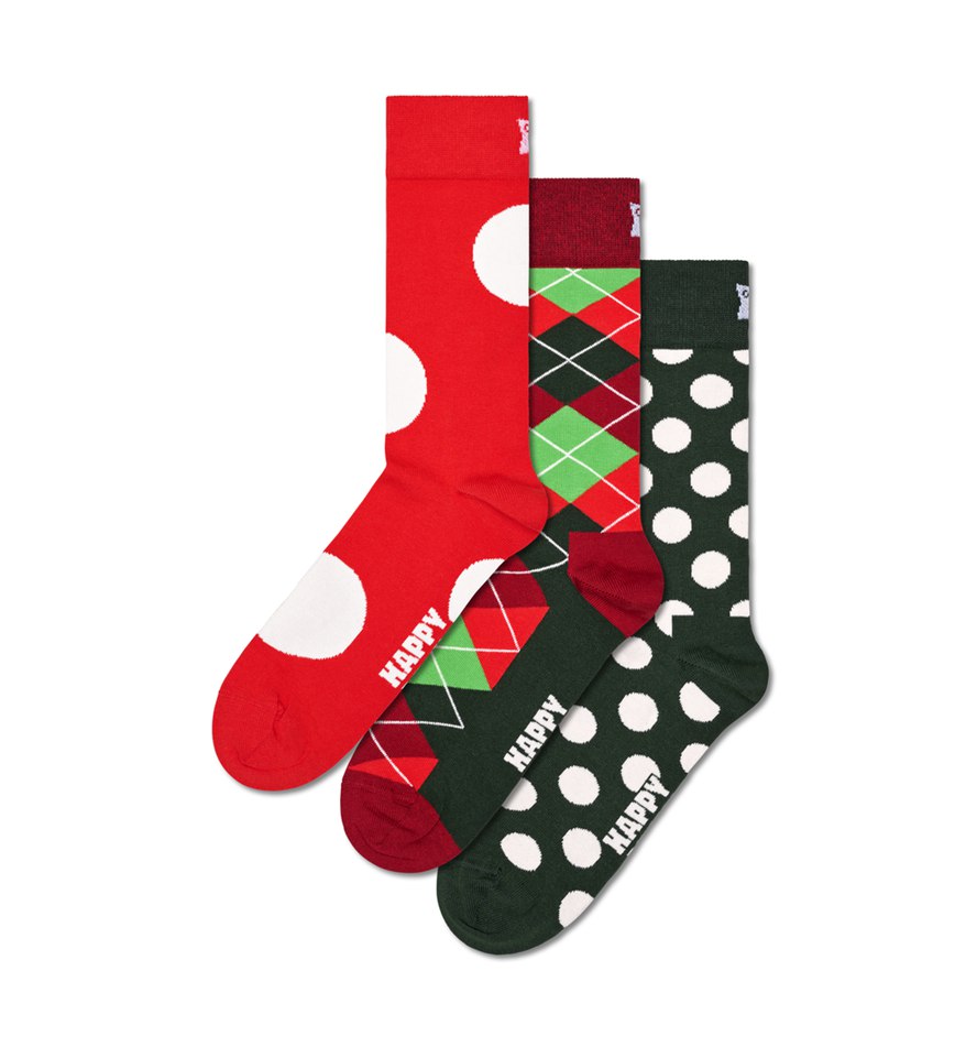 Gift Set Happy Socks 3-Pack Holiday Classics | VCN-2169826