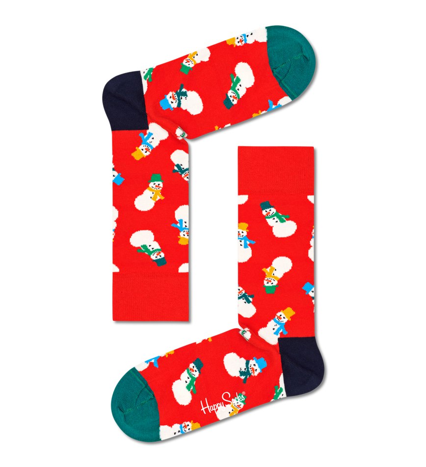 Gift Set Happy Socks 3-Pack Snowman Socks | QJI-0068380