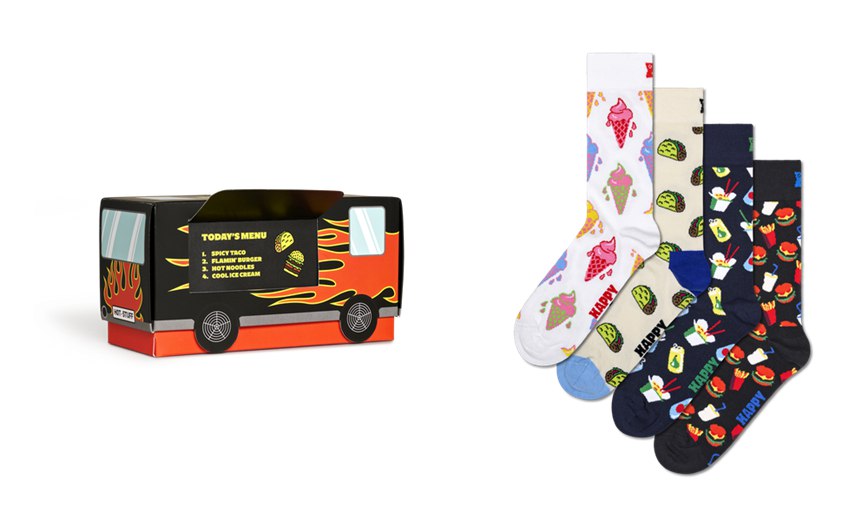 Gift Set Happy Socks 4-Pack Food Truck Socks | SOF-9661406