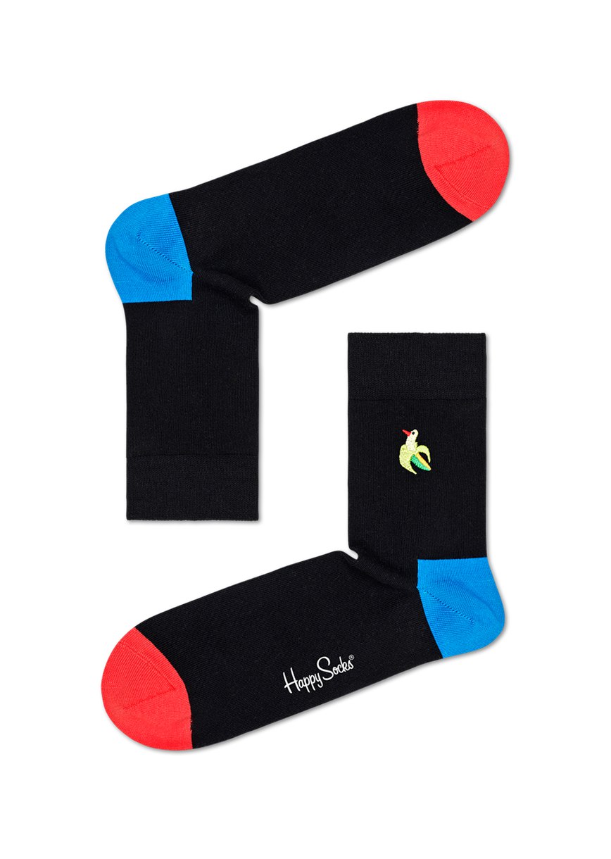 Chaussette Happy Socks Embroidery Banana Bird1/2 Crew | SRJ-0248238