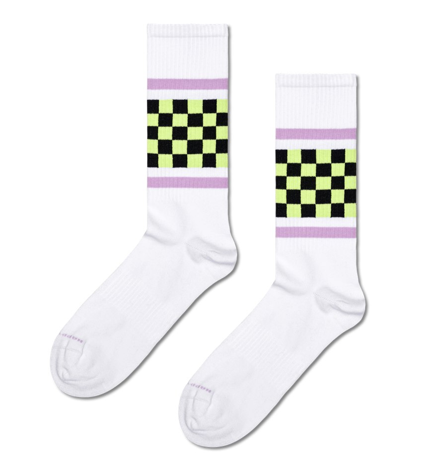 Chaussette Happy Socks Checked Stripe Sneaker | AWD-0008631