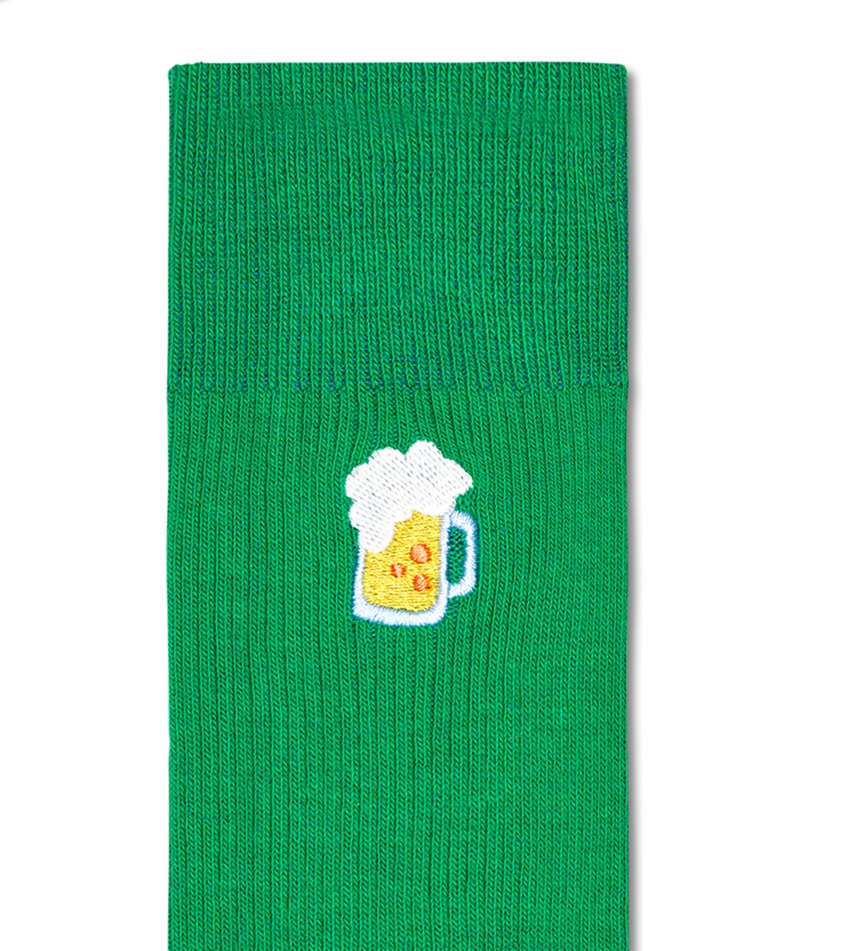 Chaussette Happy Socks Ribbed Embroidery Beer | RLQ-2541285