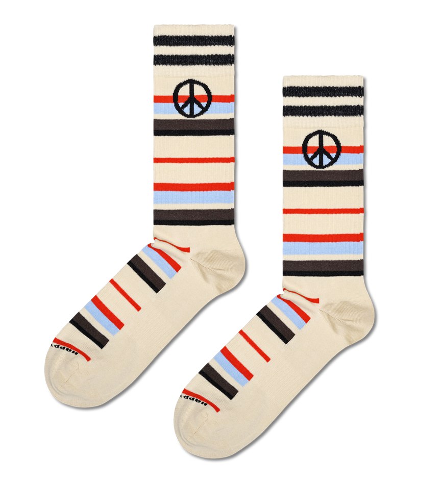 Chaussette Happy Socks Peace Stripe Sneaker | RYV-9479229