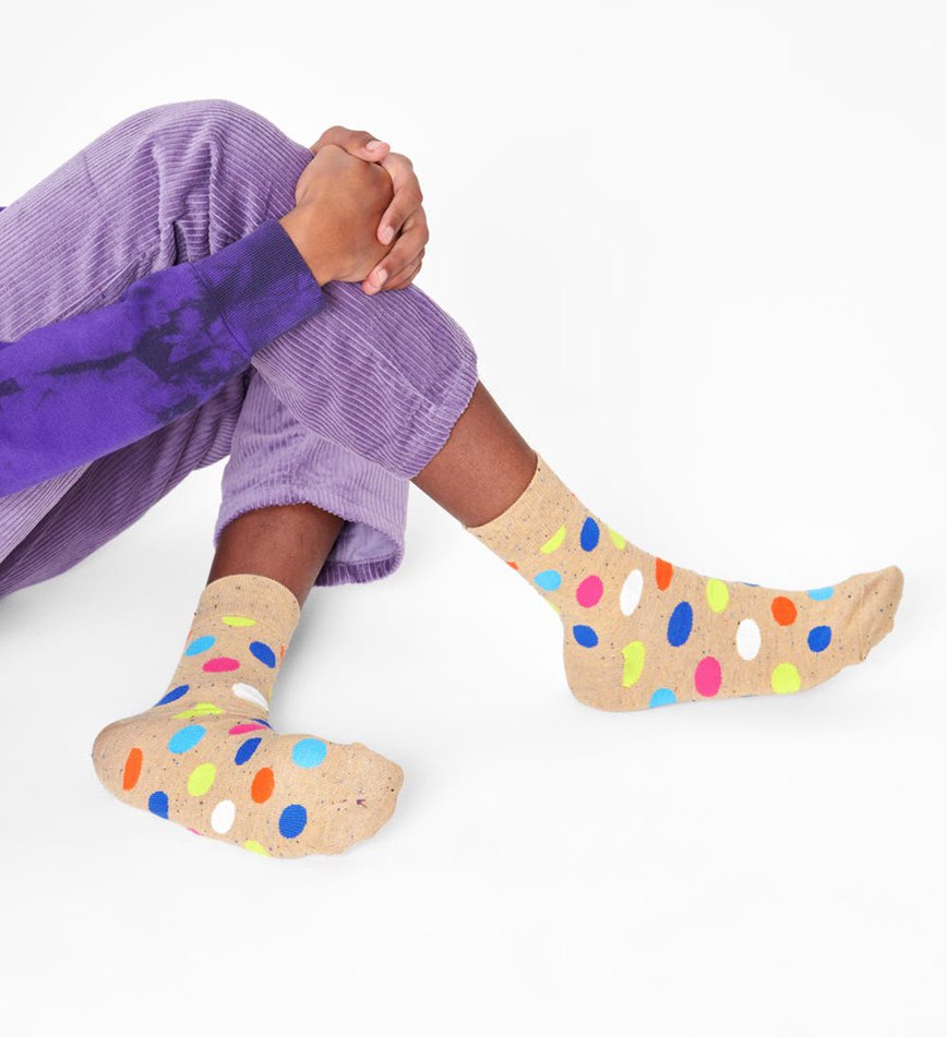 Chaussette Happy Socks Big Dot Half Crew | YDS-4116196