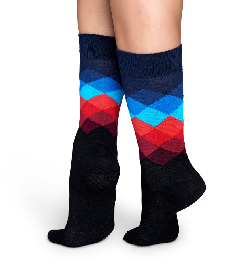 Chaussette Happy Socks Faded Diamond | FQO-2984159