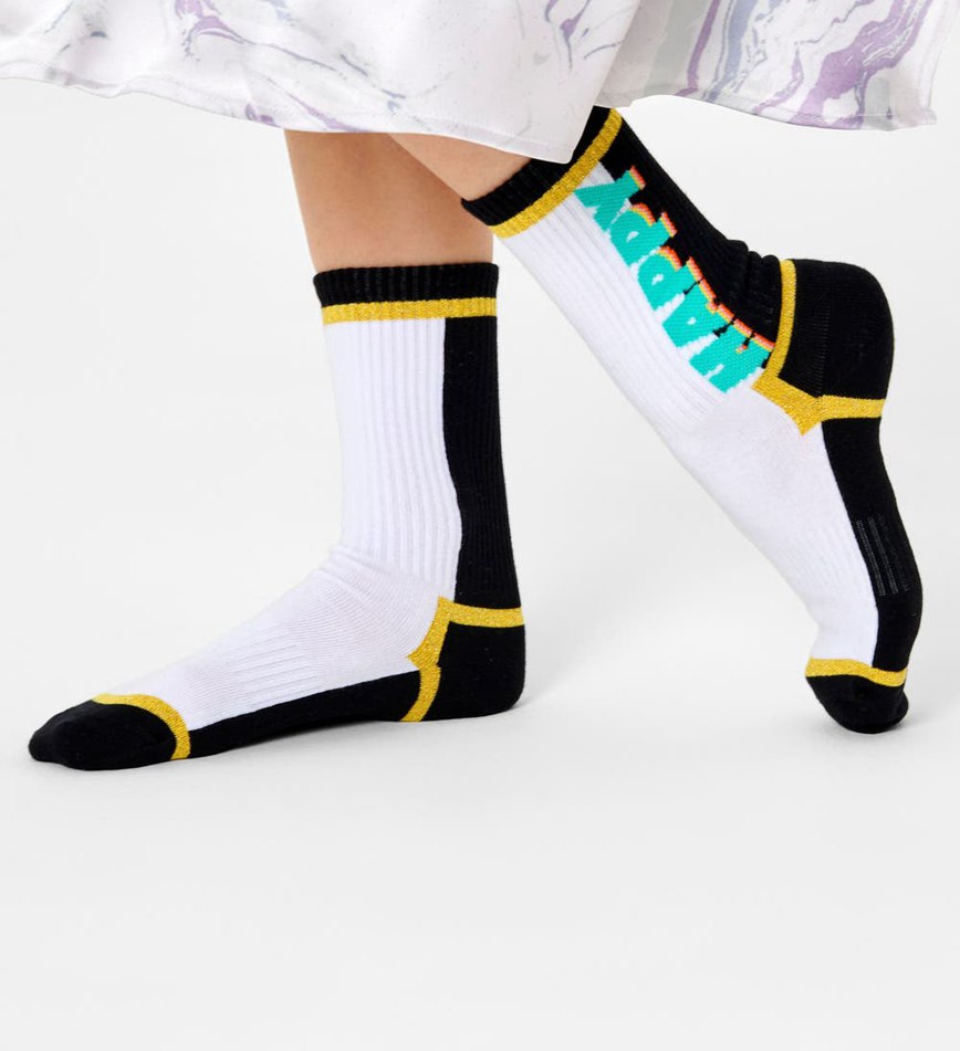 Chaussette Happy Socks Happy Text 3/4 Crew | TEV-7765714