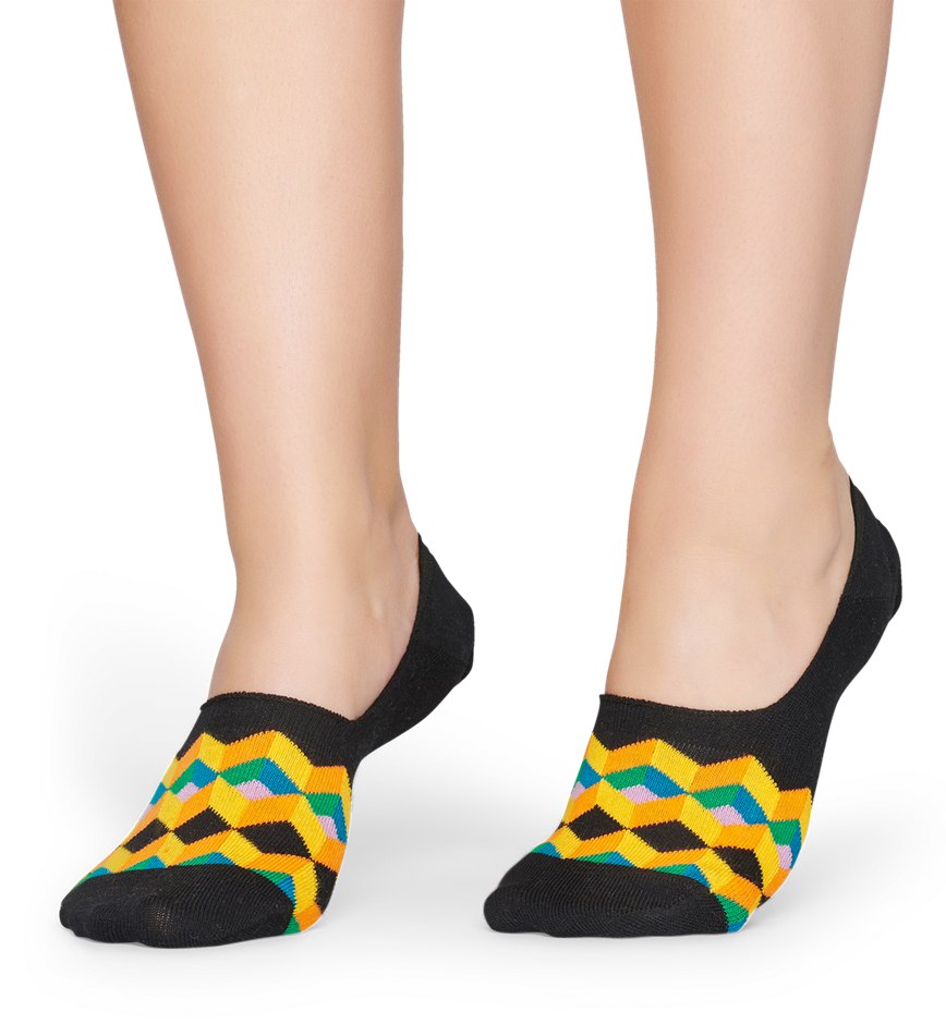 Chaussette Happy Socks Optic Square Liner | MZQ-1176278