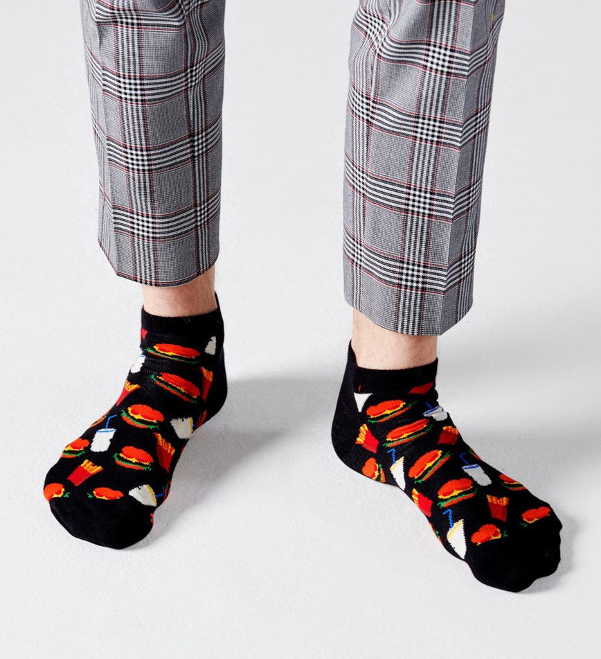 Chaussette Happy Socks Hamburger Low | BUX-9638198