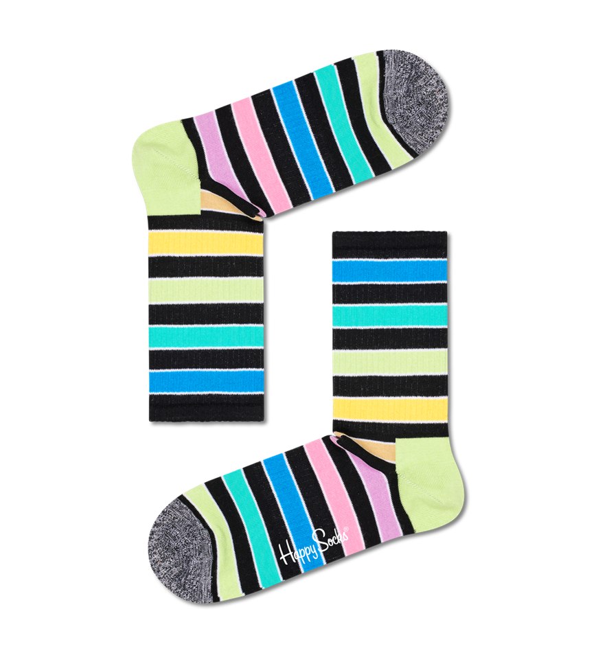 Chaussette Happy Socks Multi Stripe 3/4 Crew | IIS-0799523