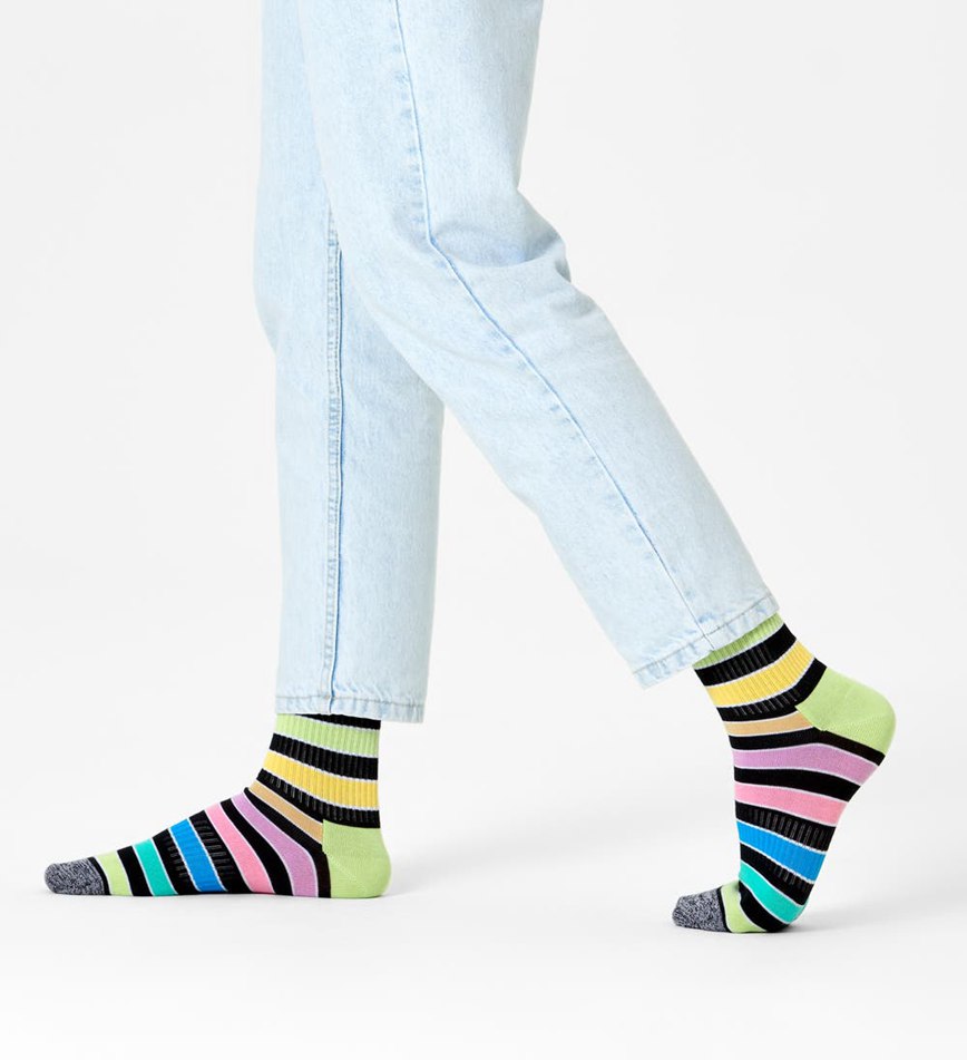 Chaussette Happy Socks Multi Stripe 3/4 Crew | IIS-0799523