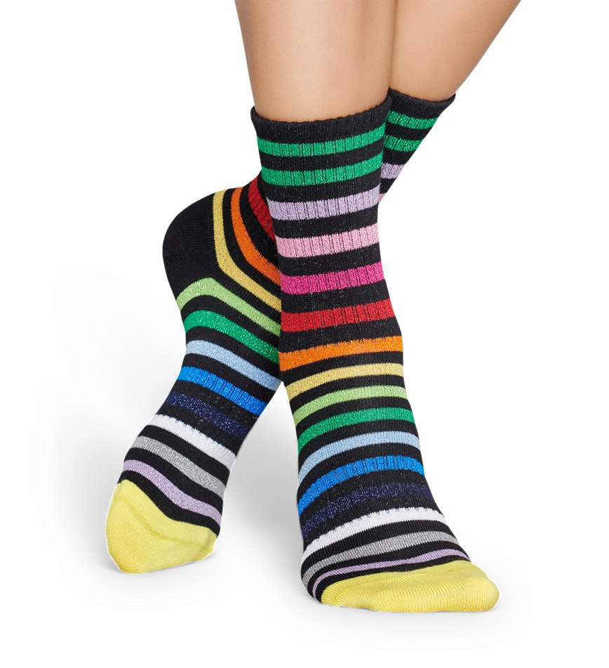 Chaussette Happy Socks Rainbow Stripe 3/4 Crew | CFU-5075728