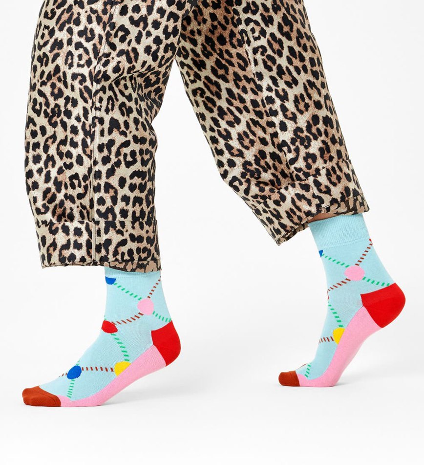 Chaussette Happy Socks Argyle Dot 1/2 Crew | LAK-2724614