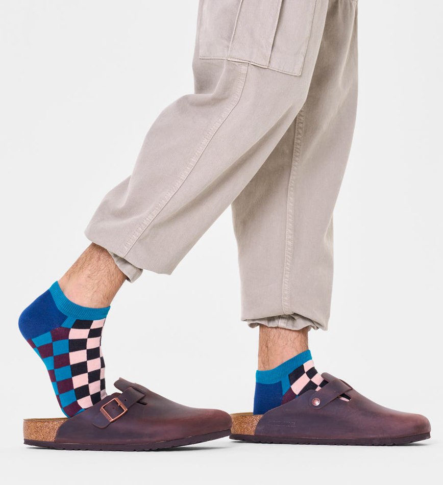 Chaussette Happy Socks Checkerboard Low | OFK-1939574