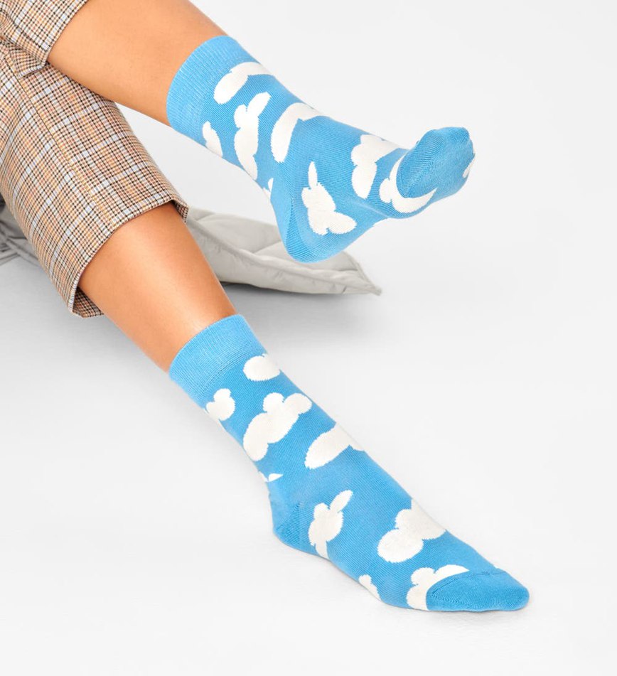 Chaussette Happy Socks Cloudy Half Crew | BHW-8418466