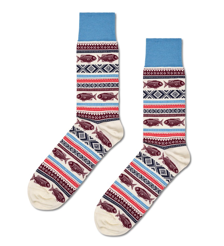 Chaussette Happy Socks Dressed Fish Jacquard | MPZ-4959845