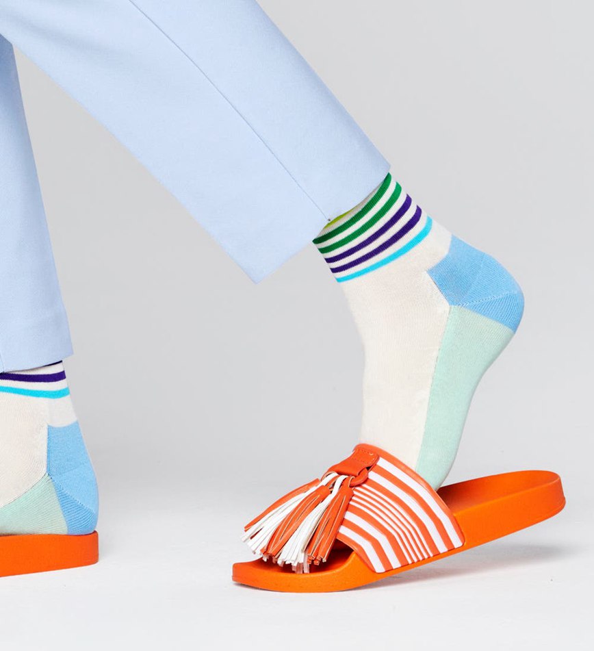 Chaussette Happy Socks Half Stripe | RAW-6174713