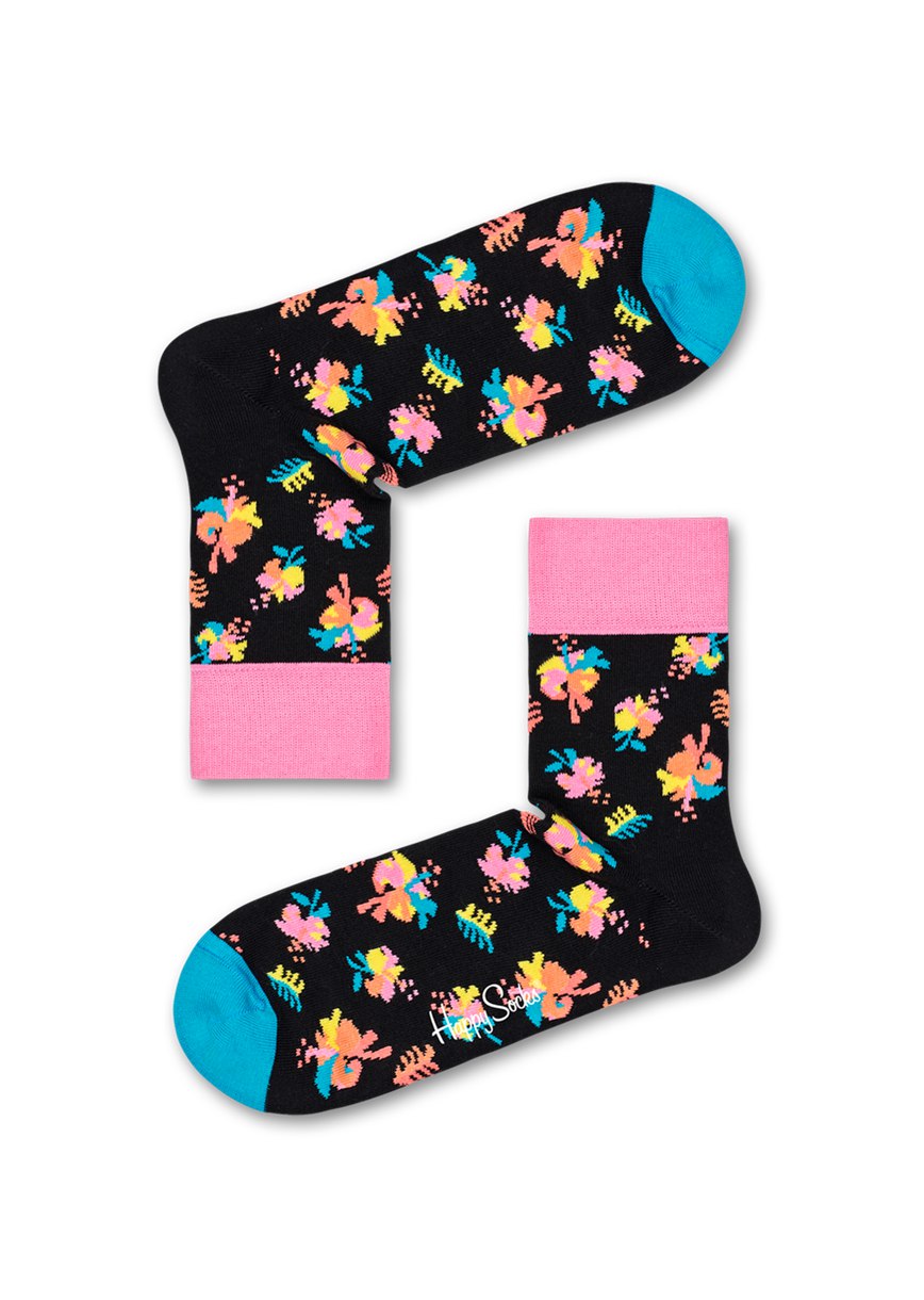 Chaussette Happy Socks Hibiscus 1/2 Crew | NTN-2290459