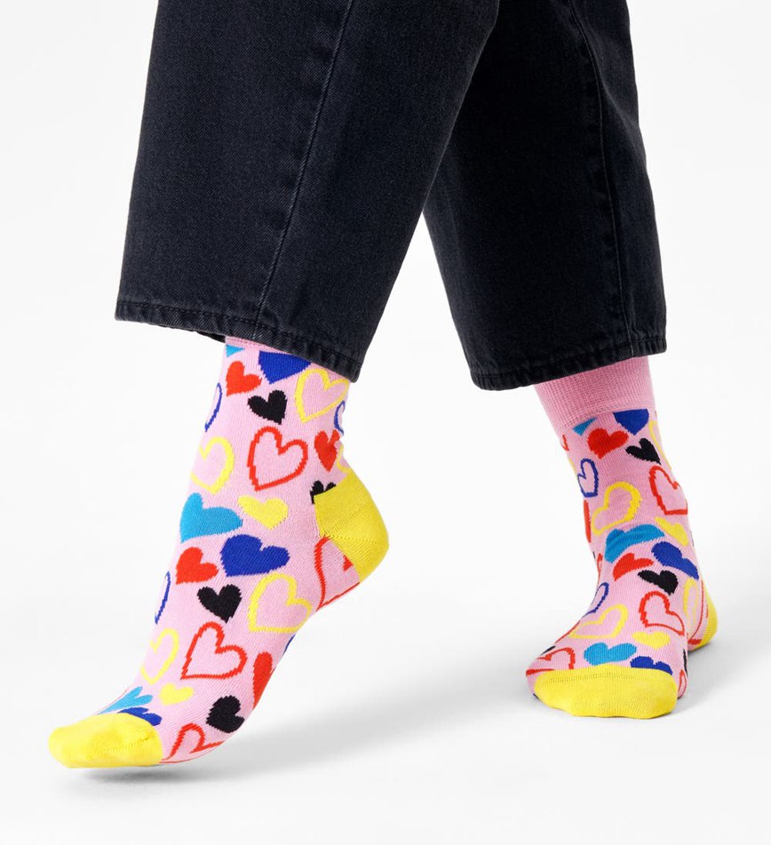 Chaussette Happy Socks I Heart U Half Crew | RKU-4787084