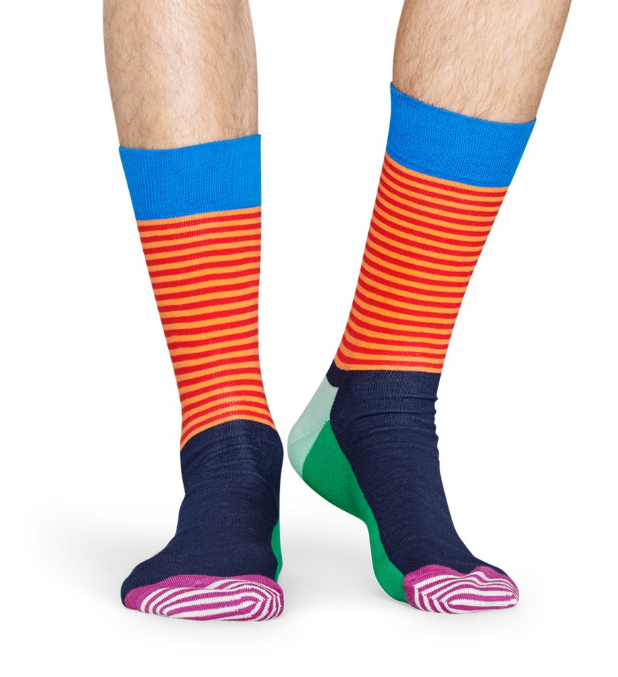 Chaussette Happy Socks Half Stripe | ZXD-5619511