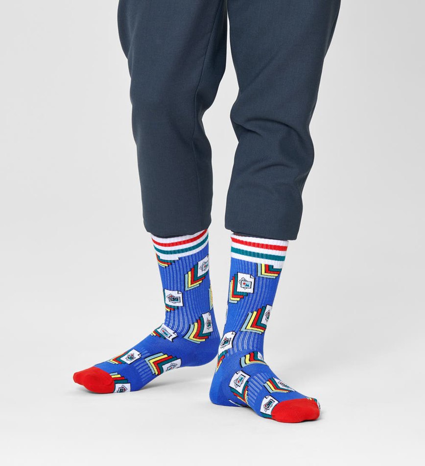 Chaussette Happy Socks Photos Thin Crew | KGF-5919905