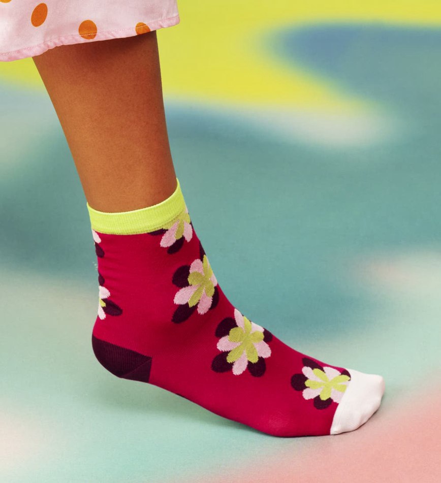 Chaussette Happy Socks June Ankle | FHF-6349090