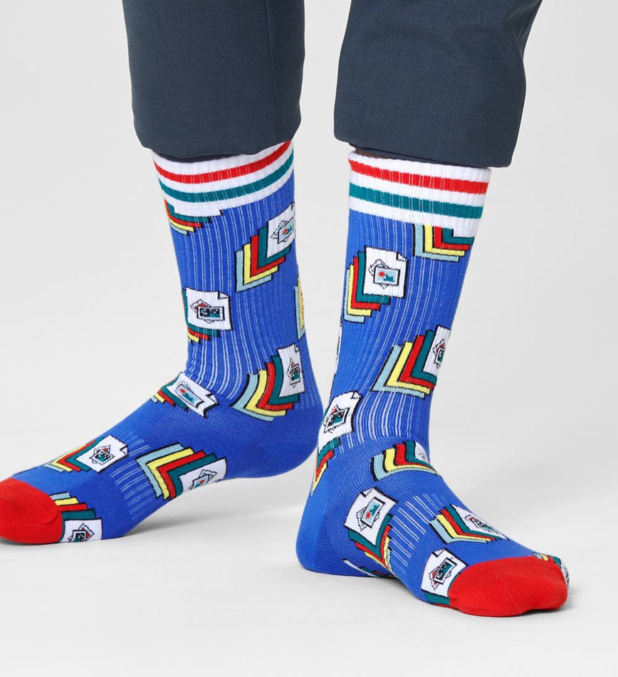 Chaussette Happy Socks Photos Thin Crew | KGF-5919905