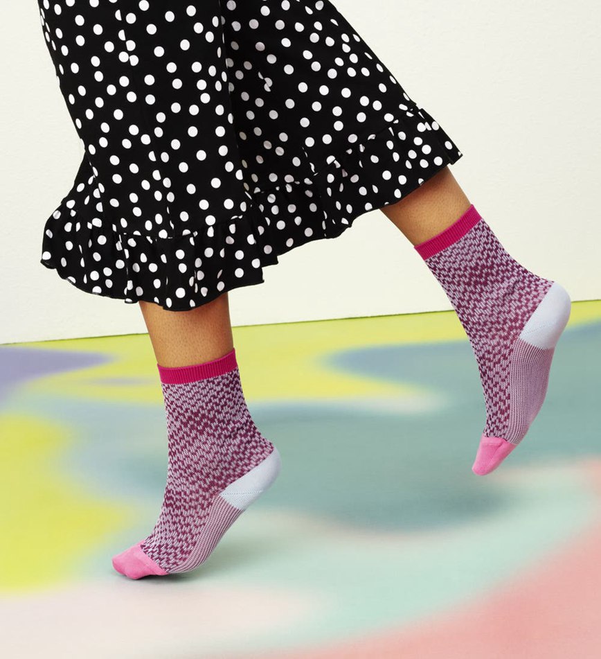 Chaussette Happy Socks Rosa Crew | FGC-6386611