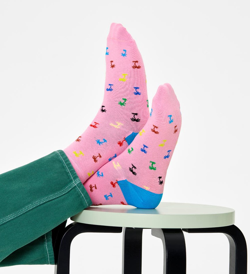 Chaussette Happy Socks Palm 1/2 Crew | XKI-2039741