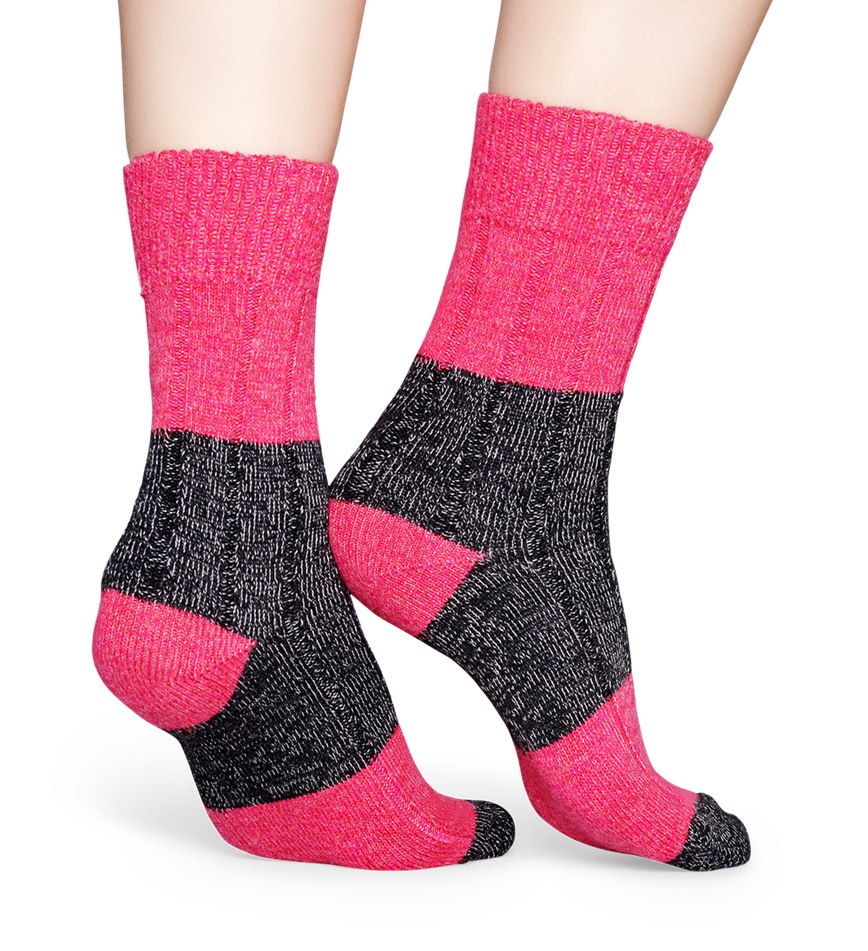 Chaussette Happy Socks Wool Blocked Ribb | UGW-3940618