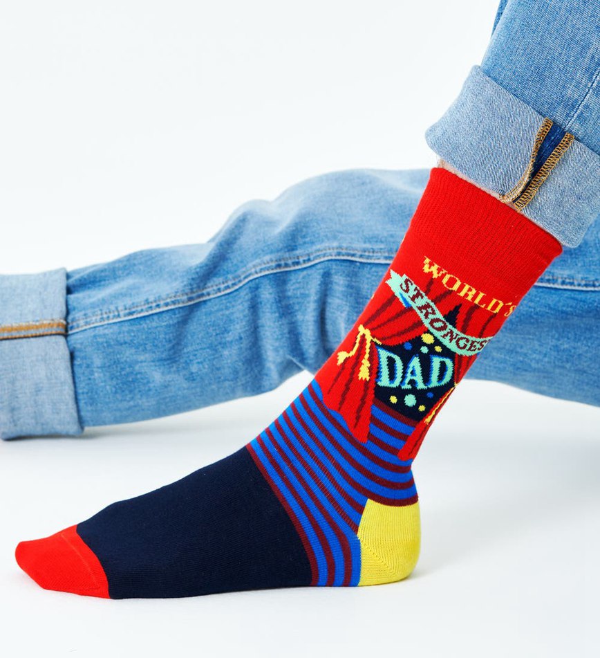 Chaussette Happy Socks World′s Strongest Dad | OOK-7778305