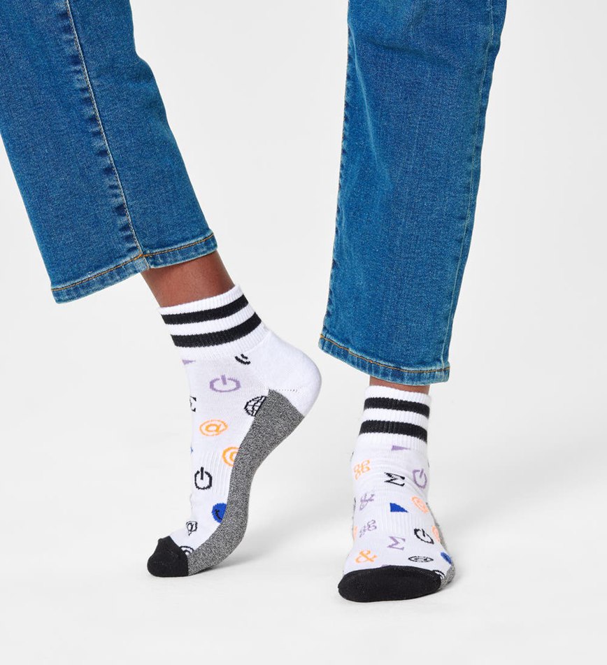 Chaussette Happy Socks Ctrl Alt Del 1/4 Crew | JQD-1337380