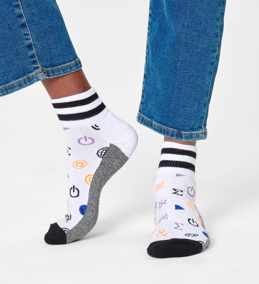 Chaussette Happy Socks Ctrl Alt Del 1/4 Crew | JQD-1337380