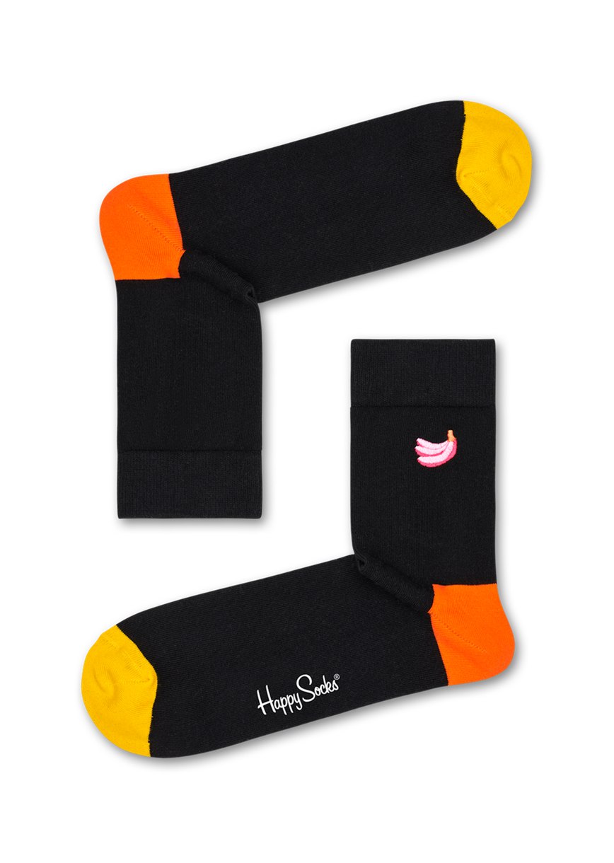 Chaussette Happy Socks Embroidery Banana 1/2 Crew | OXW-7466884