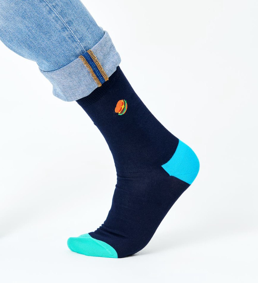 Chaussette Happy Socks Embroidery Burger | EYA-2903640