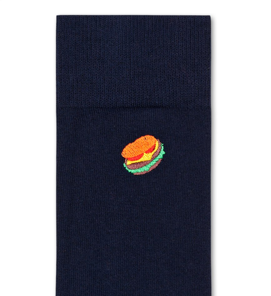 Chaussette Happy Socks Embroidery Burger | EYA-2903640