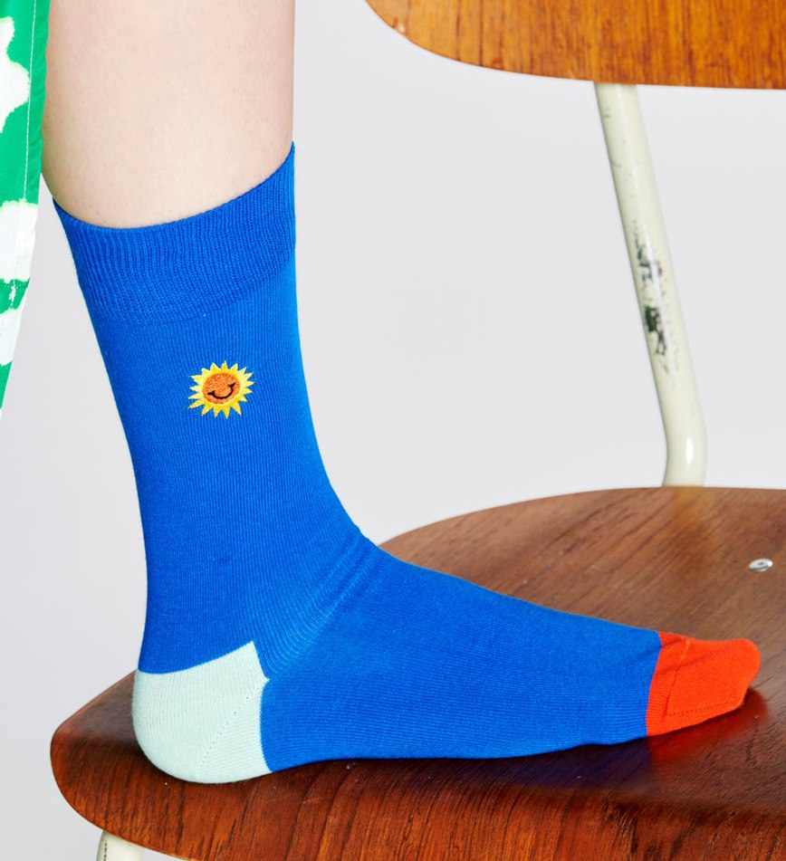 Chaussette Happy Socks Embroidery Sunny Smile | JJI-1853264