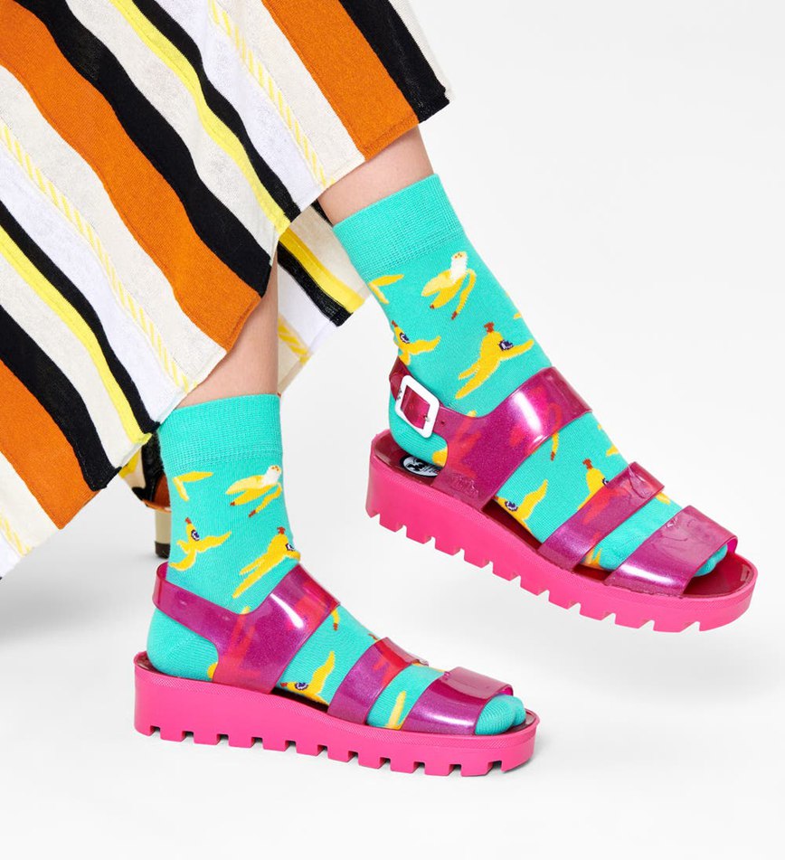 Chaussette Happy Socks Banana Break 1/2 Crew | BSY-6150032