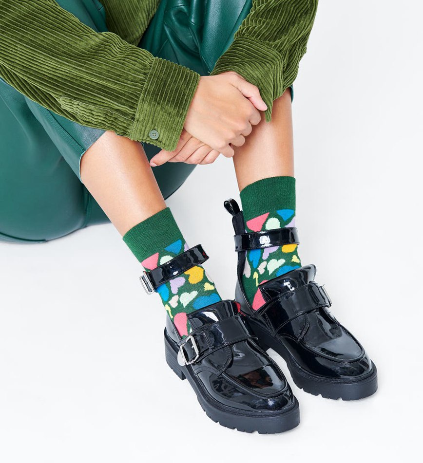 Chaussette Happy Socks Heart Half Crew | CIQ-0747700