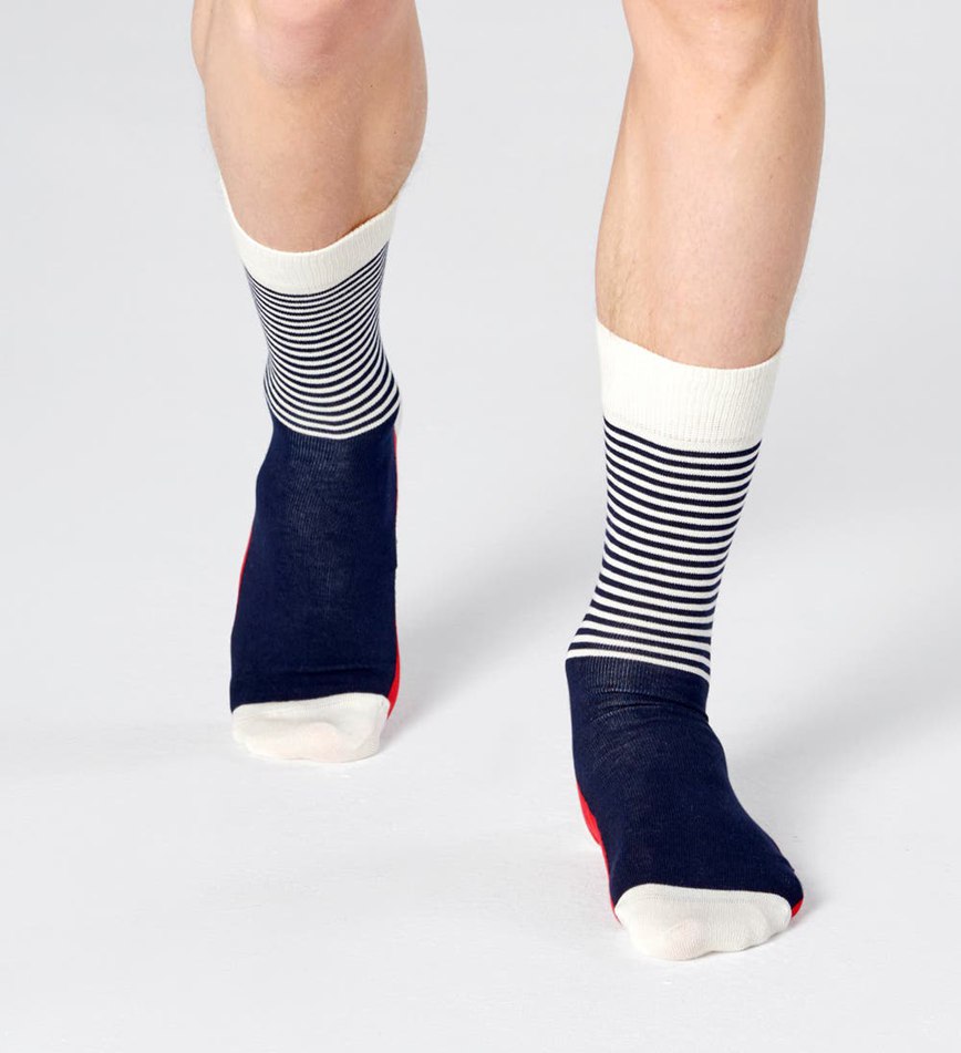 Chaussette Happy Socks Half Stripe | CDY-1148536