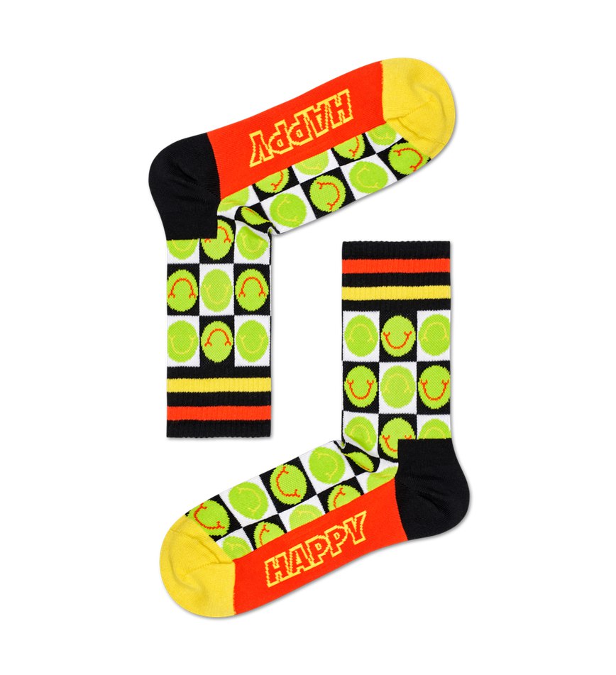 Chaussette Happy Socks Athletic Happy Check 3/4 Crew | IWW-0101422