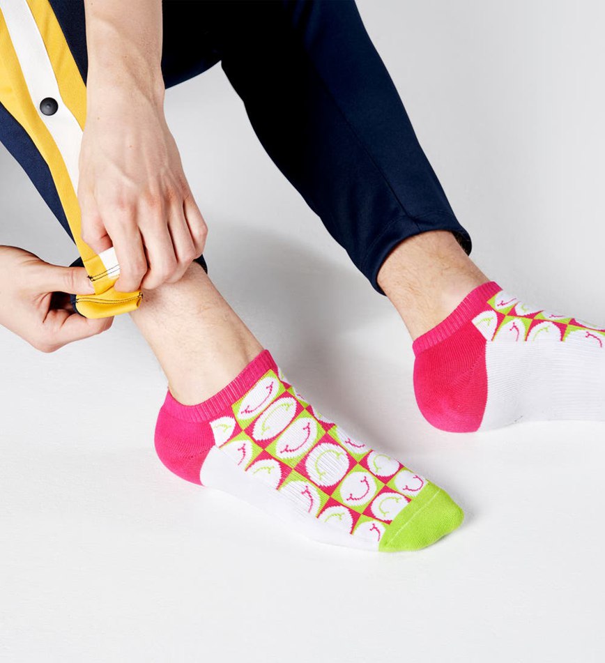 Chaussette Happy Socks Athletic Happy Check Low | YUW-9238510