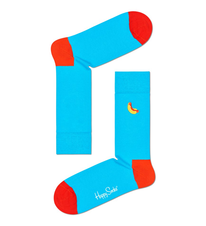 Chaussette Happy Socks Embroidery Hot Dog | TZK-4130385