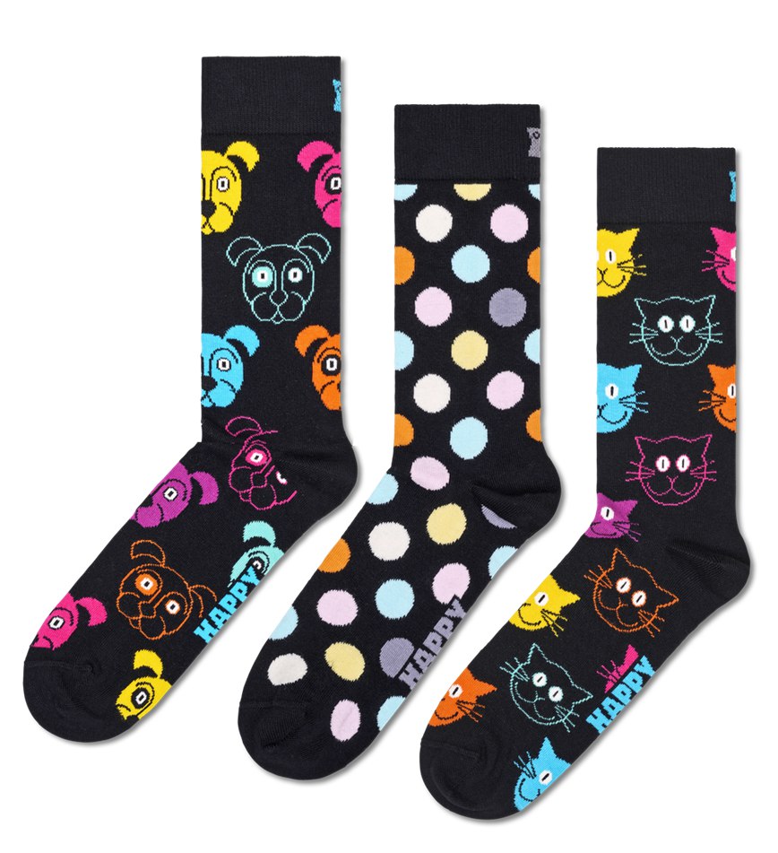 Chaussette Happy Socks 3-Pack Classic Dog | NID-4722344