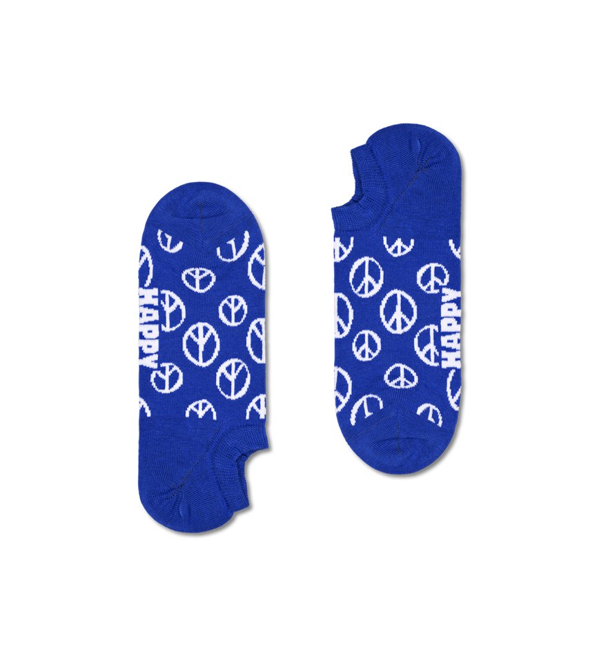 Chaussette Happy Socks 3-Pack Blue Peace No Show | HTQ-7366648