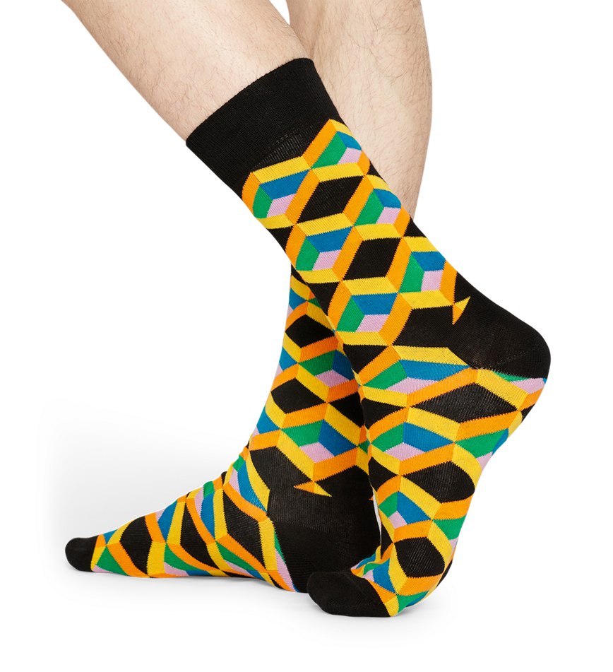 Chaussette Happy Socks Optic Squre | OYJ-1456479