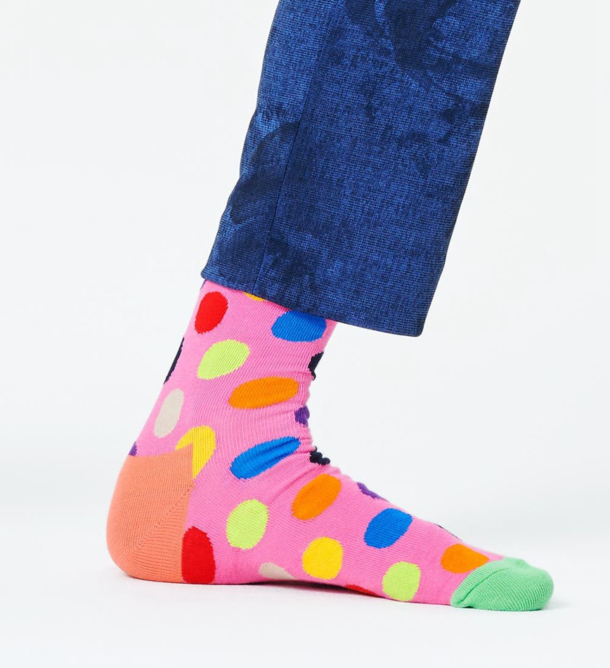 Chaussette Happy Socks Big Dot Half Crew | ZVQ-7768937