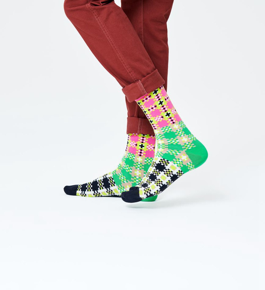 Chaussette Happy Socks Tartan Square | ENU-2729293