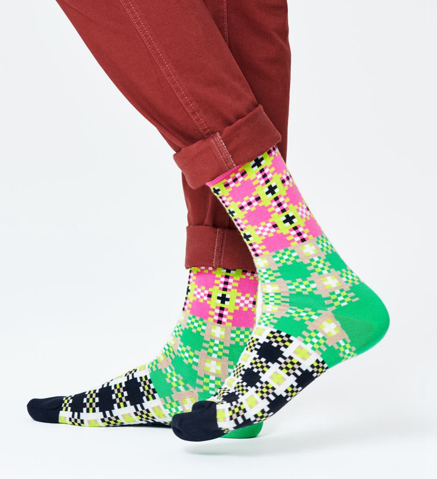 Chaussette Happy Socks Tartan Square | ENU-2729293