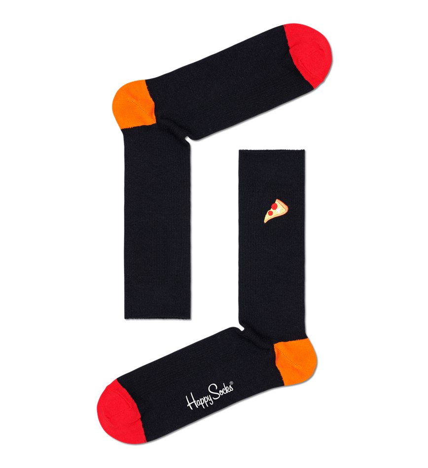 Chaussette Happy Socks Ribbed Embroidery Pizza | TMZ-0469755